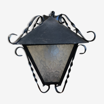 Old suspension lantern metal black