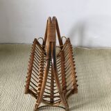 Rattan magazine holder