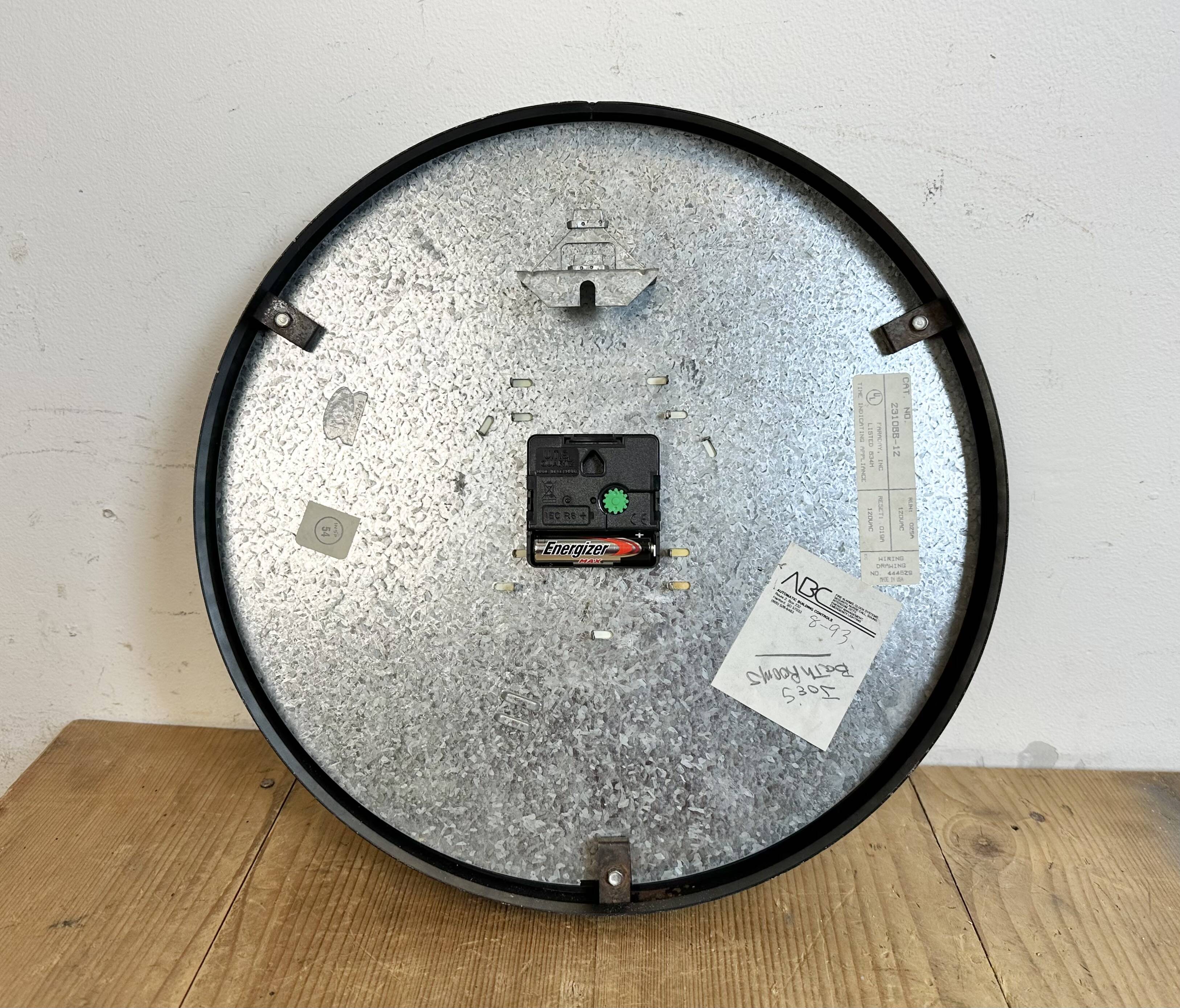 Vintage school wall clock from standard electric, 1980s