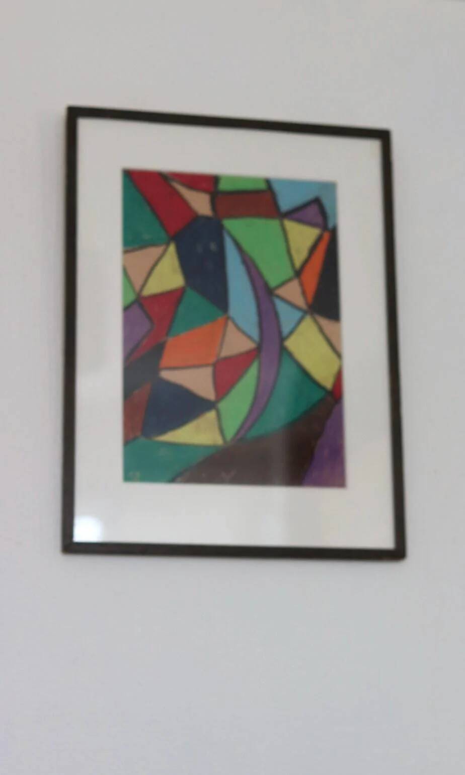 Swedish Mixed Media/Oil Pastel on Panel –“Ritad 66” by Ann Wazzgren