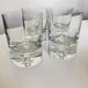 Set of 4 bubble tumblers in very cold half crystal.