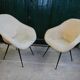 Pair of haired armchairs 1960
