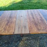 19th century walnut 6 leg table, opening