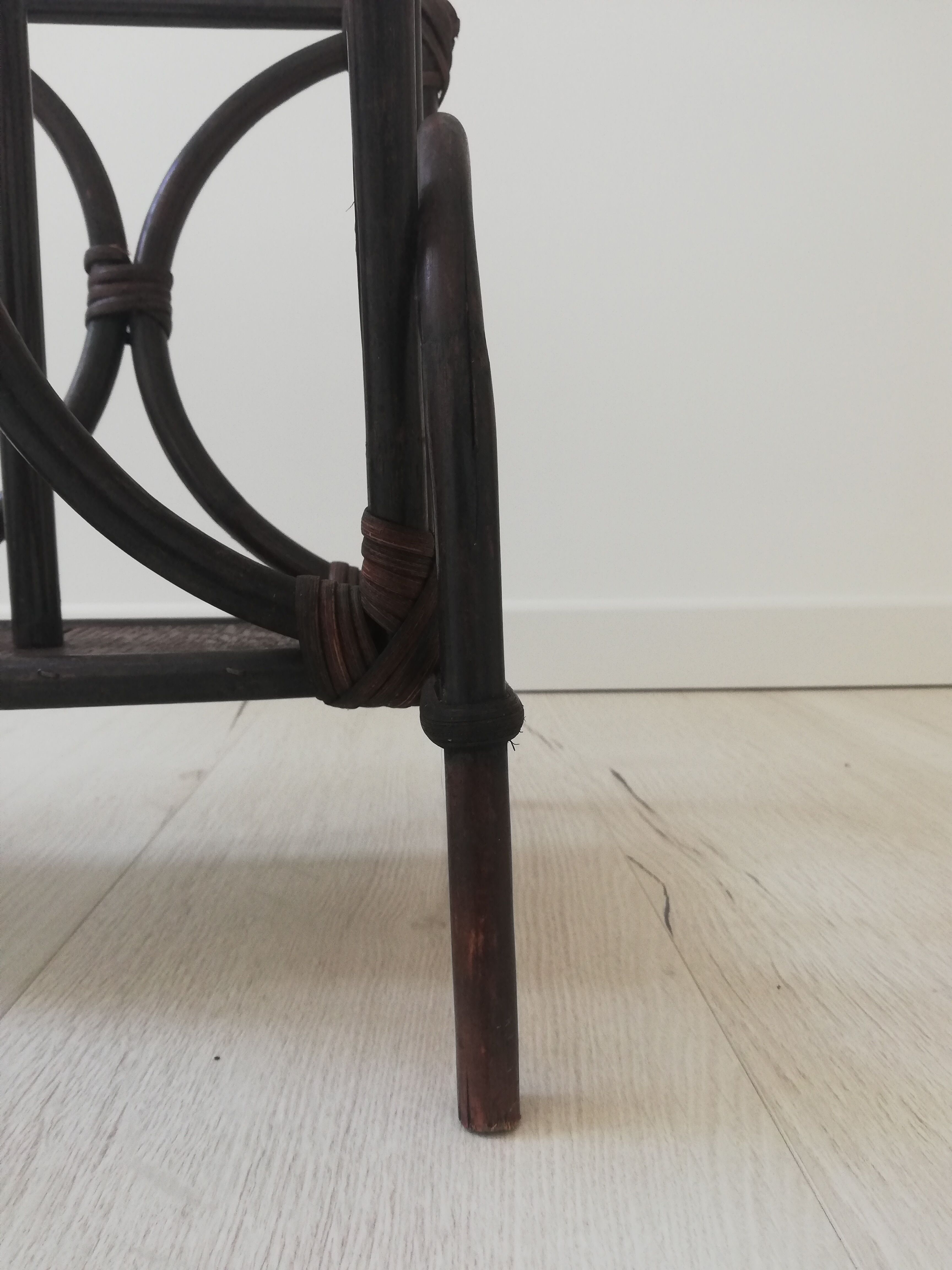 Rattan magazine holder