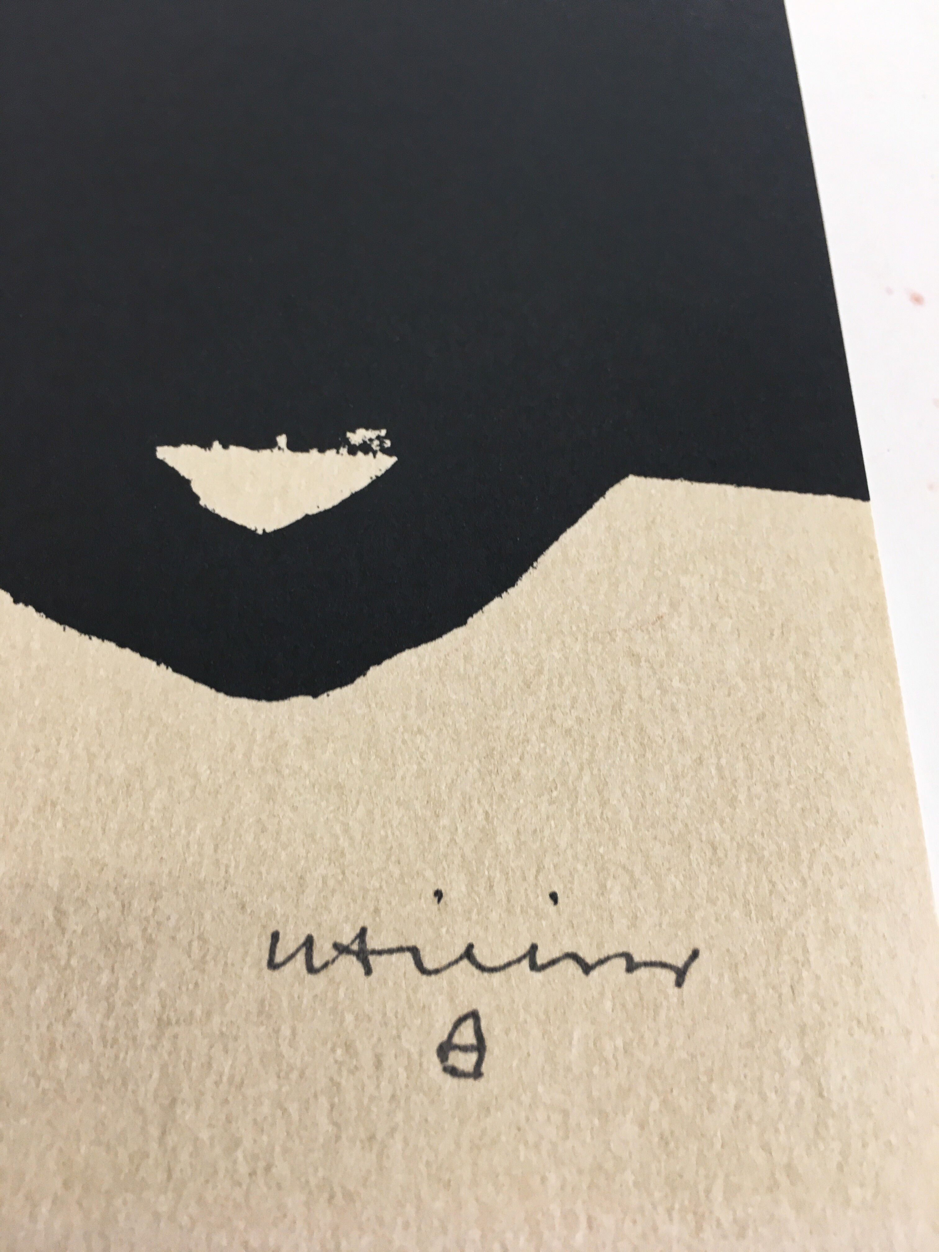 Original lithograph on cardstock, Eduardo Chilida, Untitled, 1999