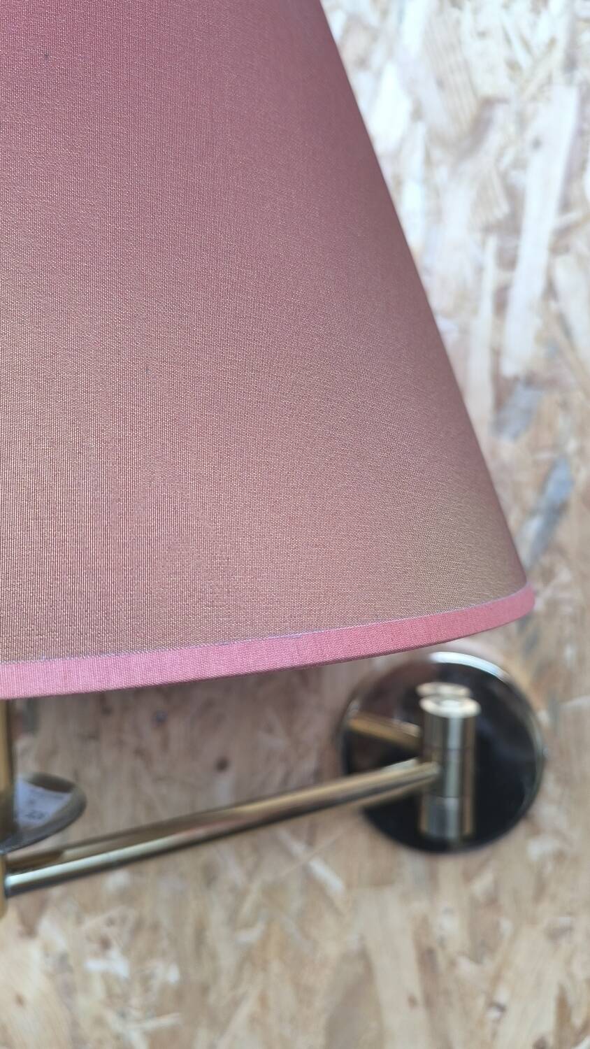 Pair of wall lights, reading light in gilded brass