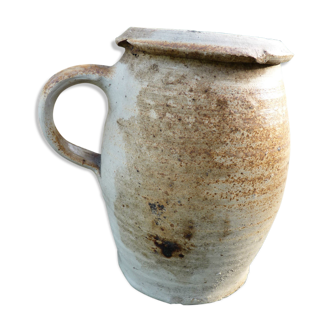 Pot terre cuite poterie ancienne pot à anse art populaire 19ème siècle