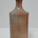 Lamp foot glazed stoneware ochre and vintage cylindrical cream