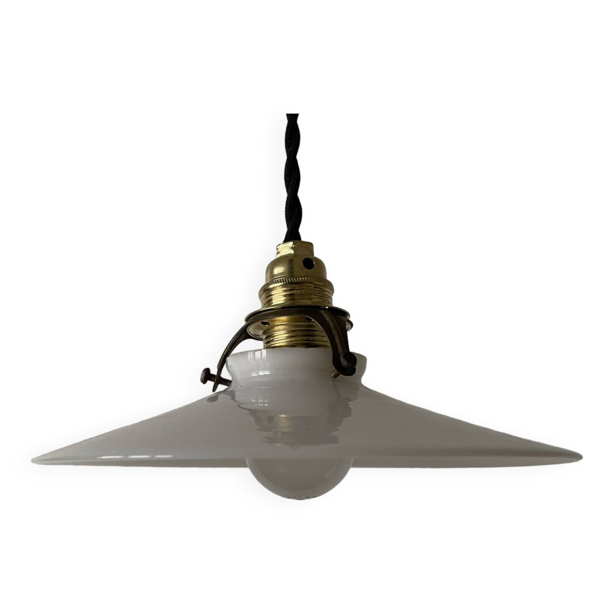 Petite suspension opaline ancienne