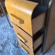 Office style stella metal & wood 3 drawers 70s vintage #a144