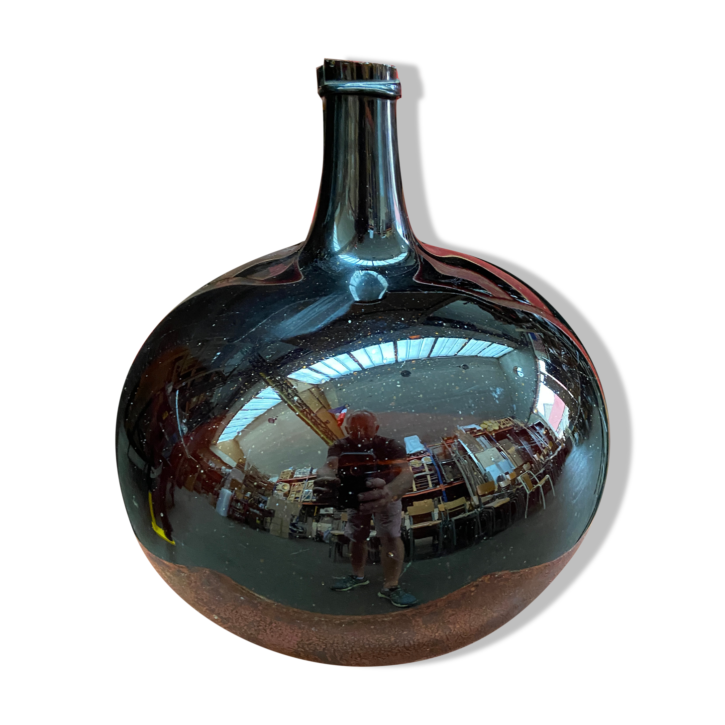 Bombonne brune dame jeanne ambrée 19eme