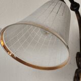 Bronze wall light with 2 lights and 2 granite glass tulips