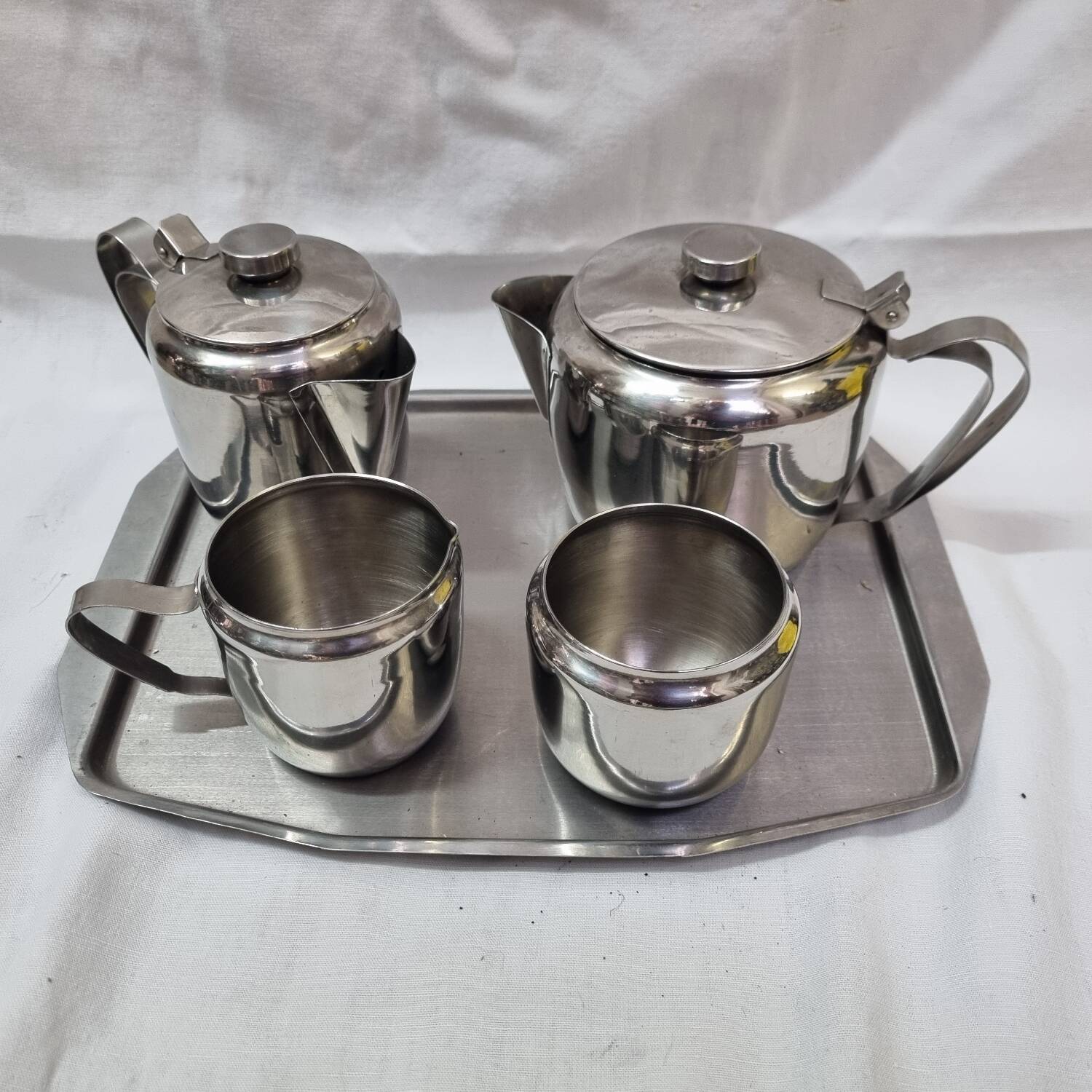 Stainless breakfast service, 1970