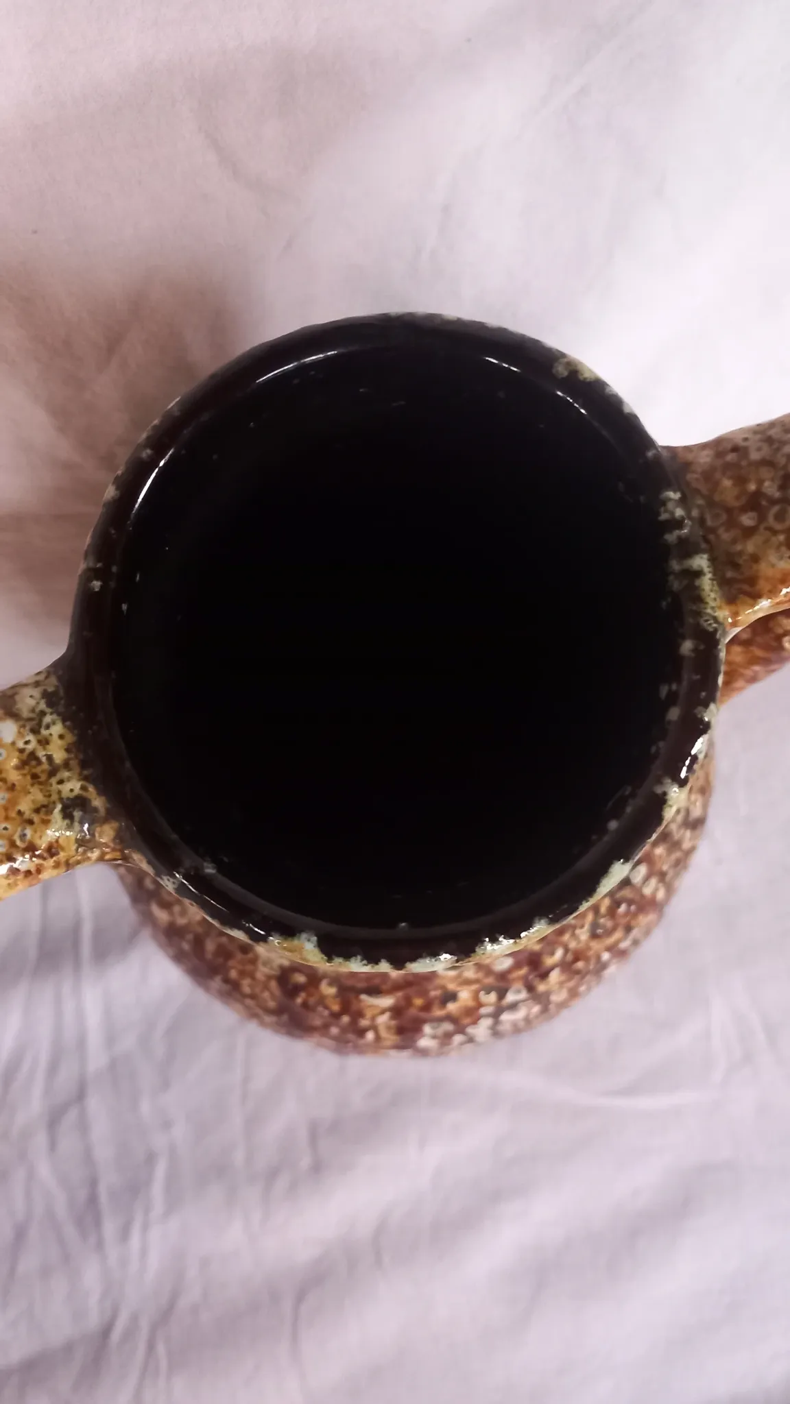 Vintage ceramic amphora vase "Fat Lava" - Honey glazes - 1960s