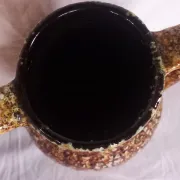 Vintage ceramic amphora vase "Fat Lava" - Honey glazes - 1960s