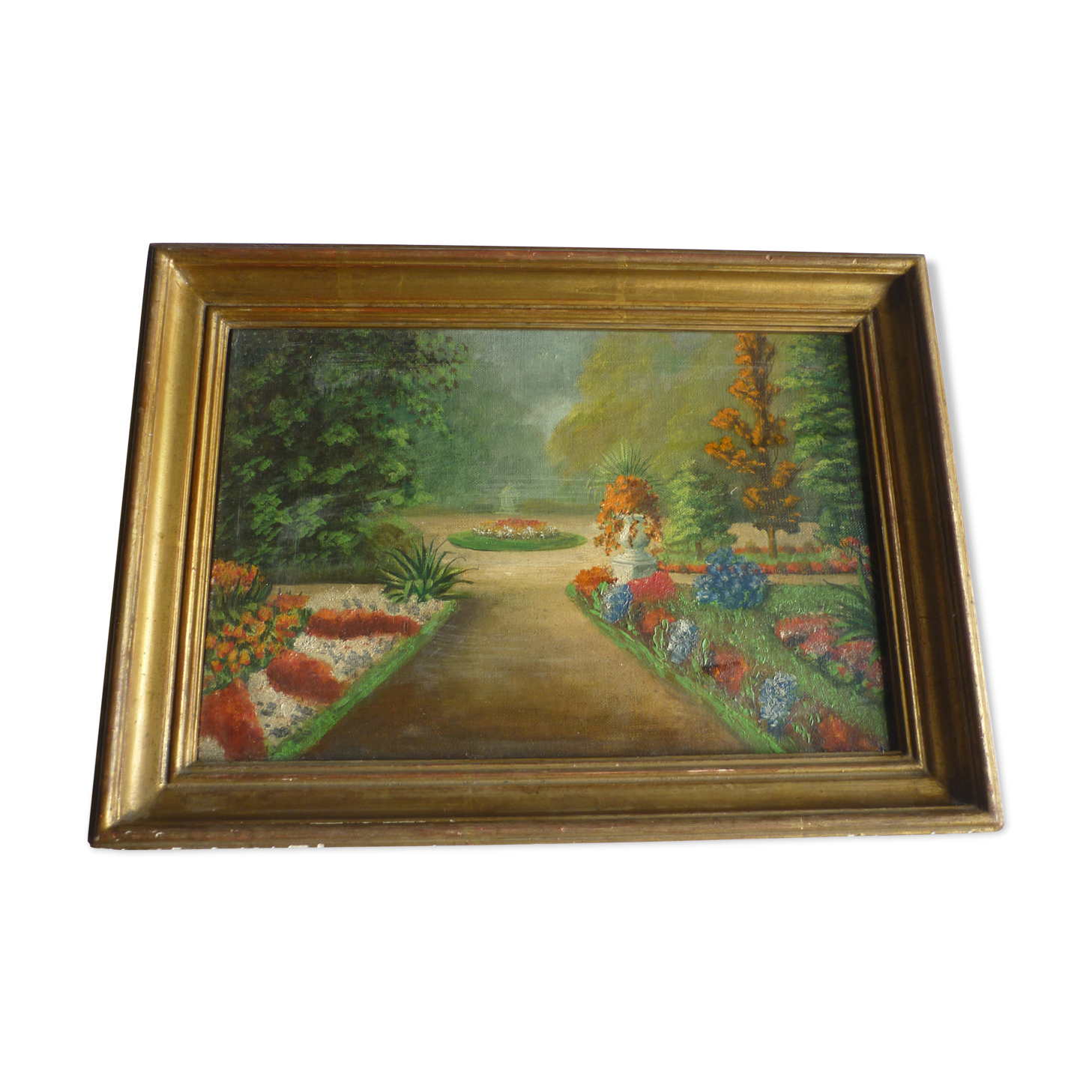 Table oil on wood park view