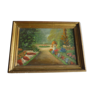 Table oil on wood park view