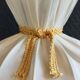 Vintage Gold Brass Table Lamp – Pleated Umbrella Style Lampshade