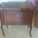 Commode bar en chêne à roulettes