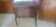 Oak rolling bar cabinet