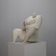 Sculpture féminine céramique expressive par Evelyn van Baarda, Pays-Bas, 1981