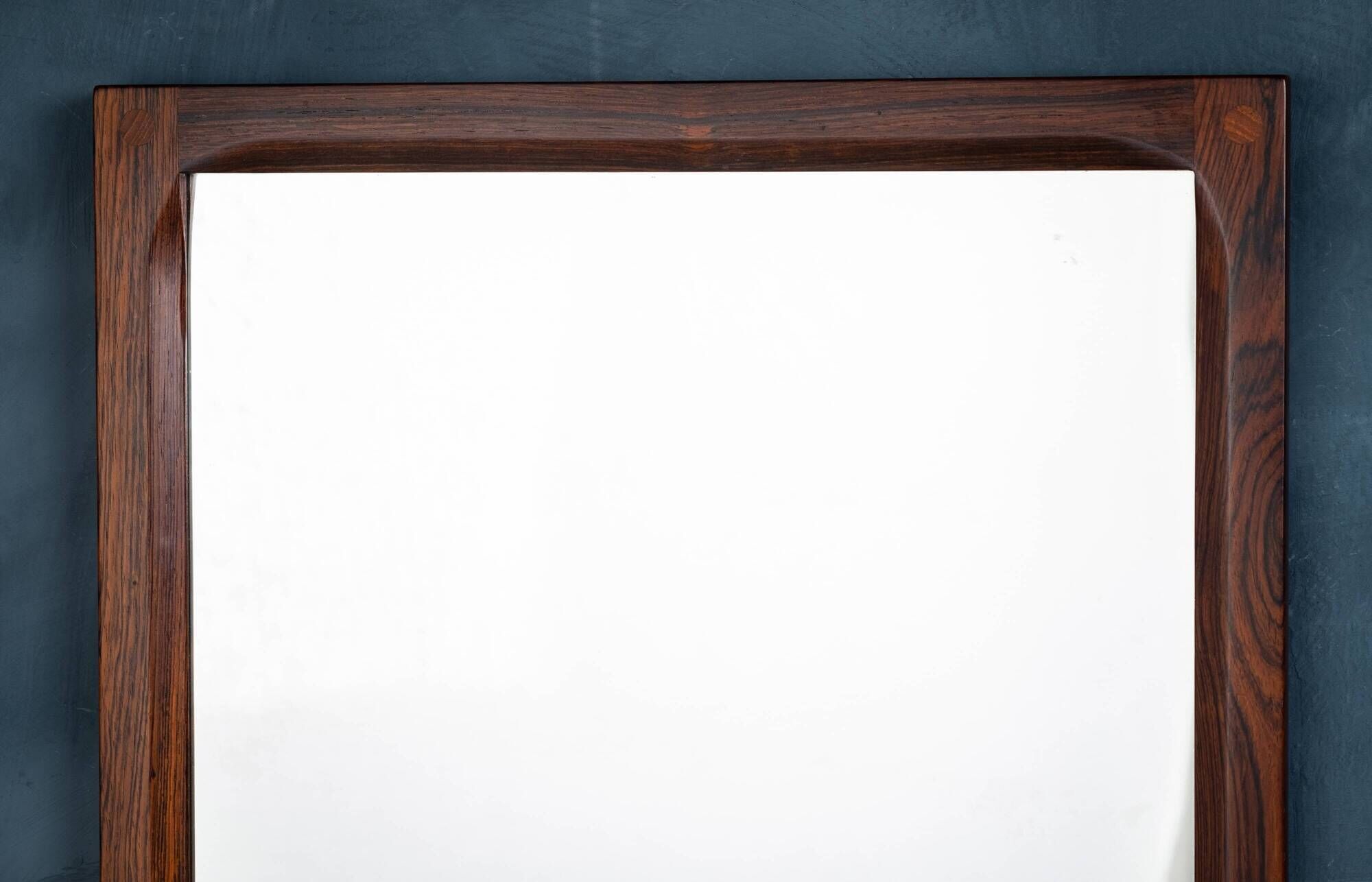 Danish Mirror with Rosewood Frame by Aksel Kjersgaard, 1960s