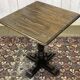 Table bistrot anglaise en orme, années 1970