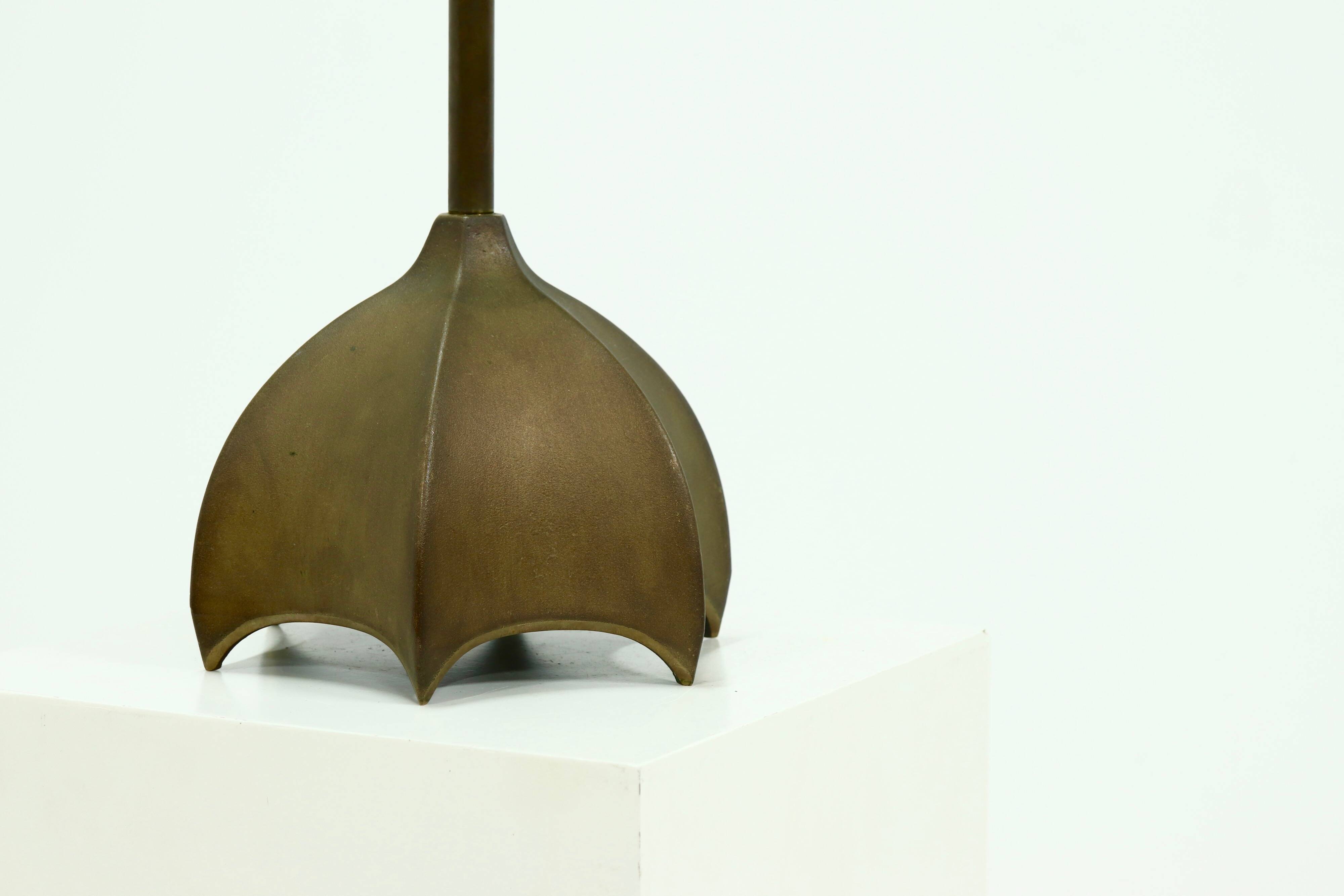 Bronze and Glass Side Table by Jan Des Bouvries for Quasar Holland 1990s