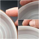 Pink glass vanity jar