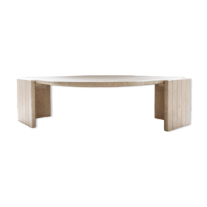 Table basse en travertin - coquillage