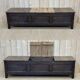 Banc coffre breton XIXème en orme et châtaignier