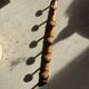 Large vintage wooden coat rack with 6 bamboo effect hooks L79