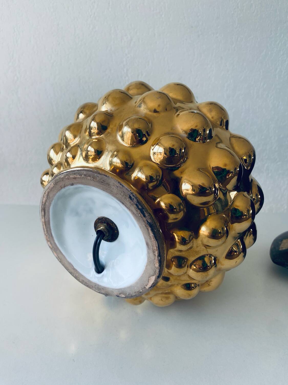 Gold bubble ceramic lamp