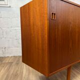 Scandinavian teak sideboard with 4 sliding doors, 60s