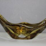 Yellow and clear crystal cup circa 1960