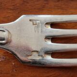 Christofle - Set of 12 Versailles model table forks in silver-plated metal