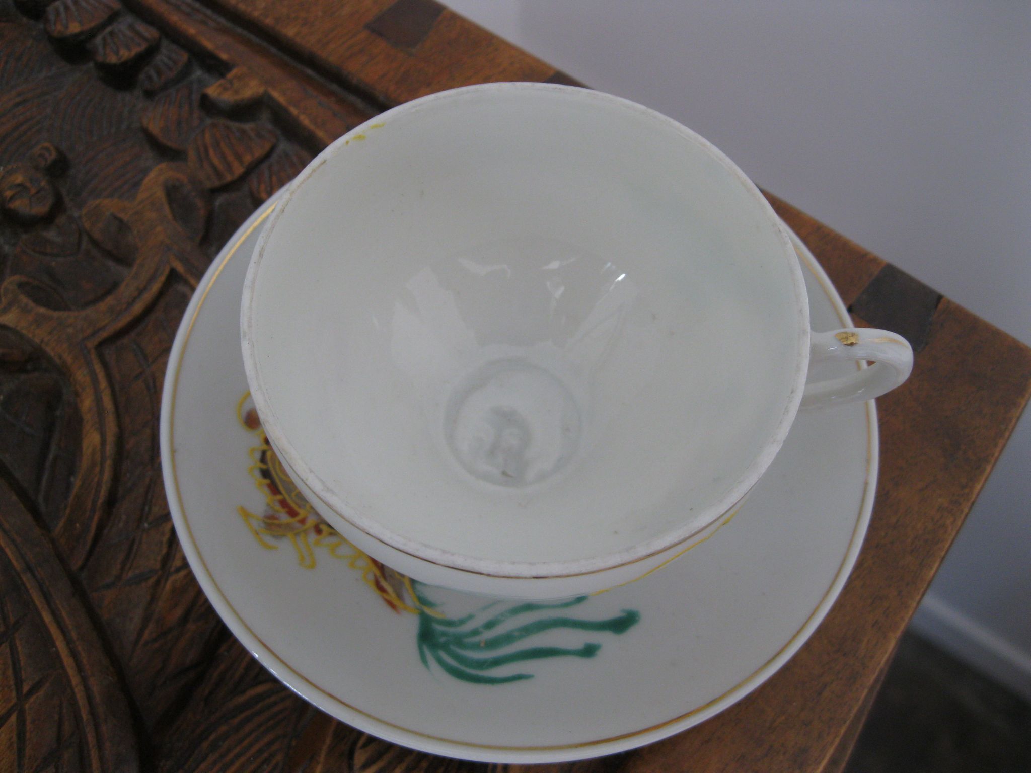 Service à café dragon porcelaine asie