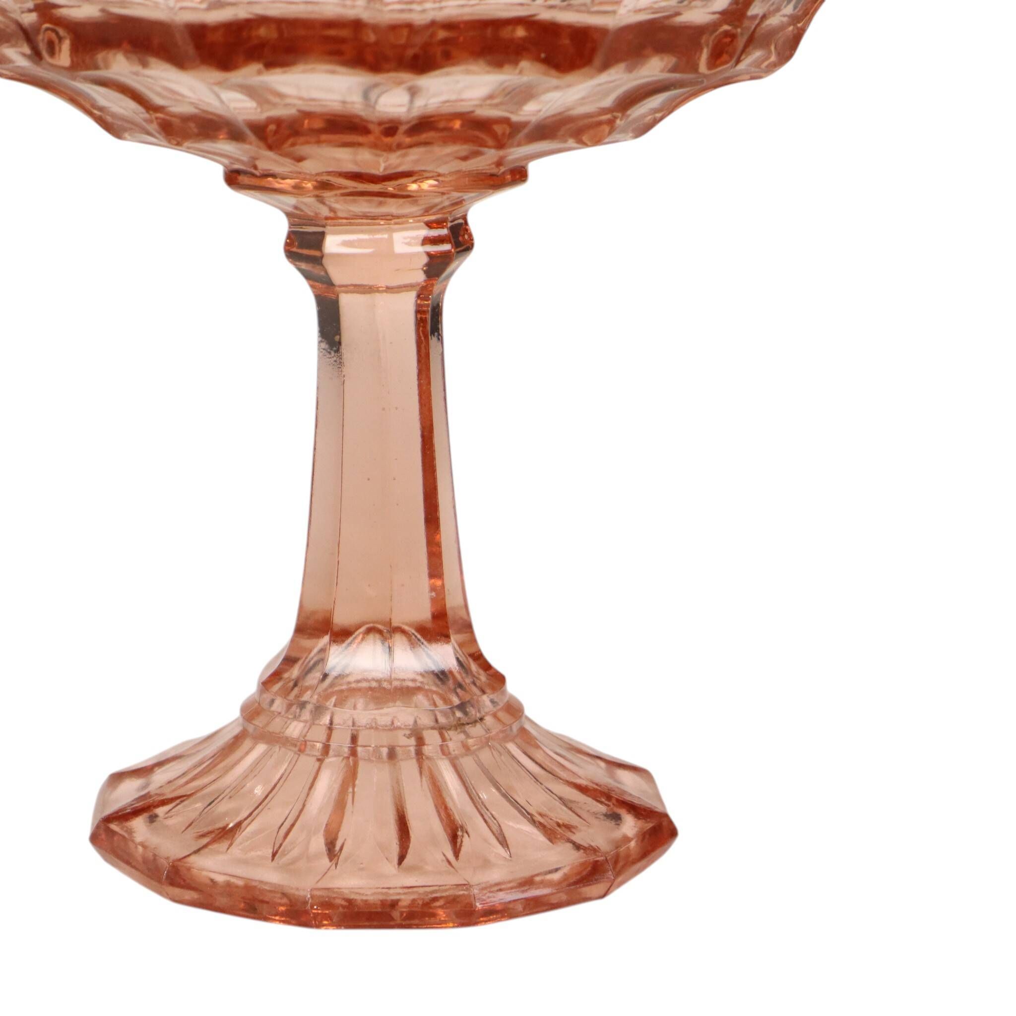 Art Deco Pink Rosaline Pressed Glass Fruit Bowl – Scailmont