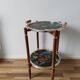 Pedestal table, round side table with serving trays