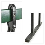 Davioud Parisian public bench in black cast iron and green wood