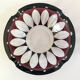 Val Saint Lambert aubergine cut crystal ashtray