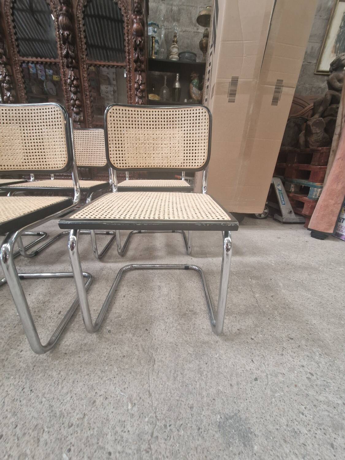 12 Cesca chairs by Marcel Breuer