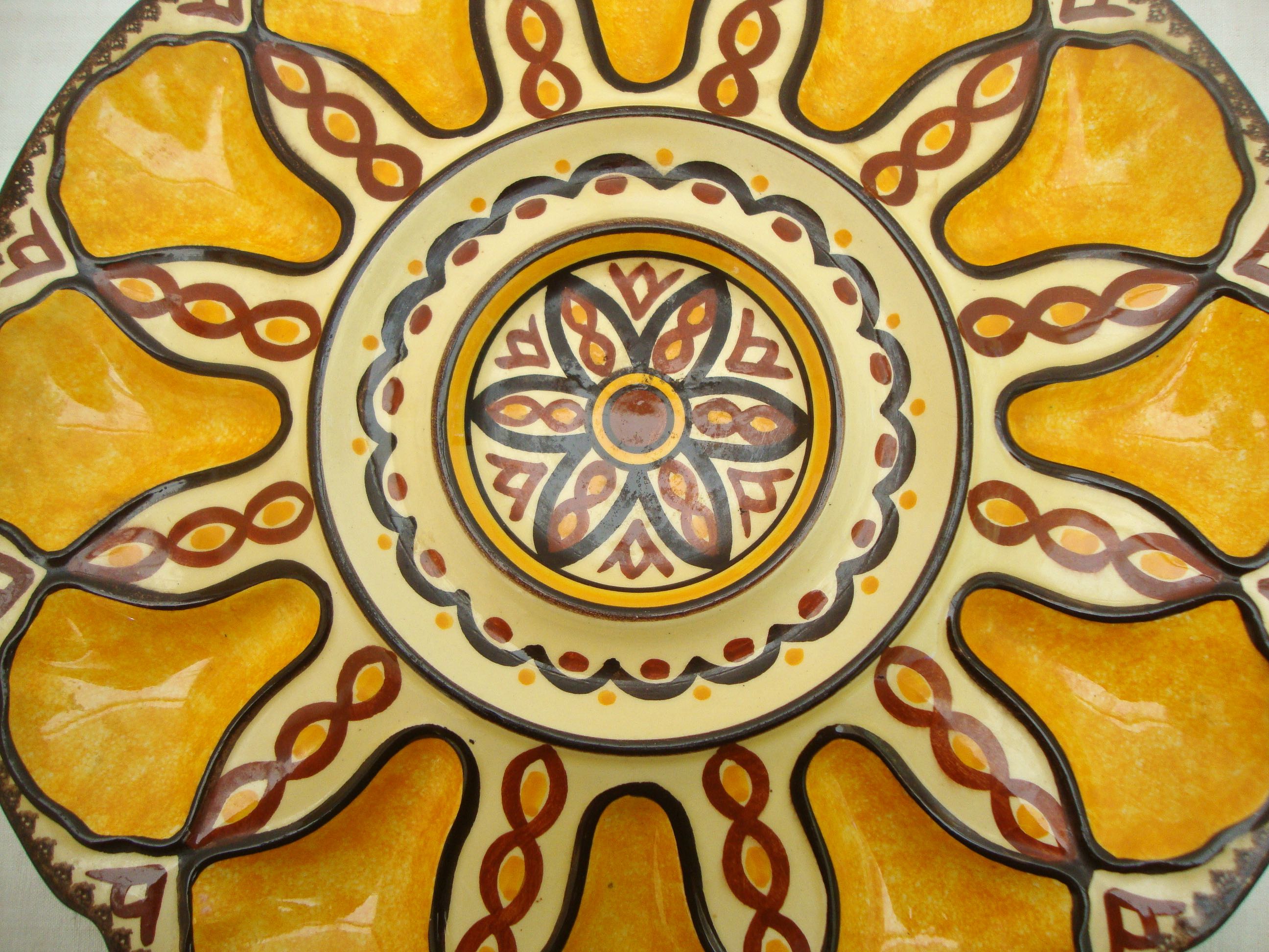 Oyster dish HB Henriot Quimper