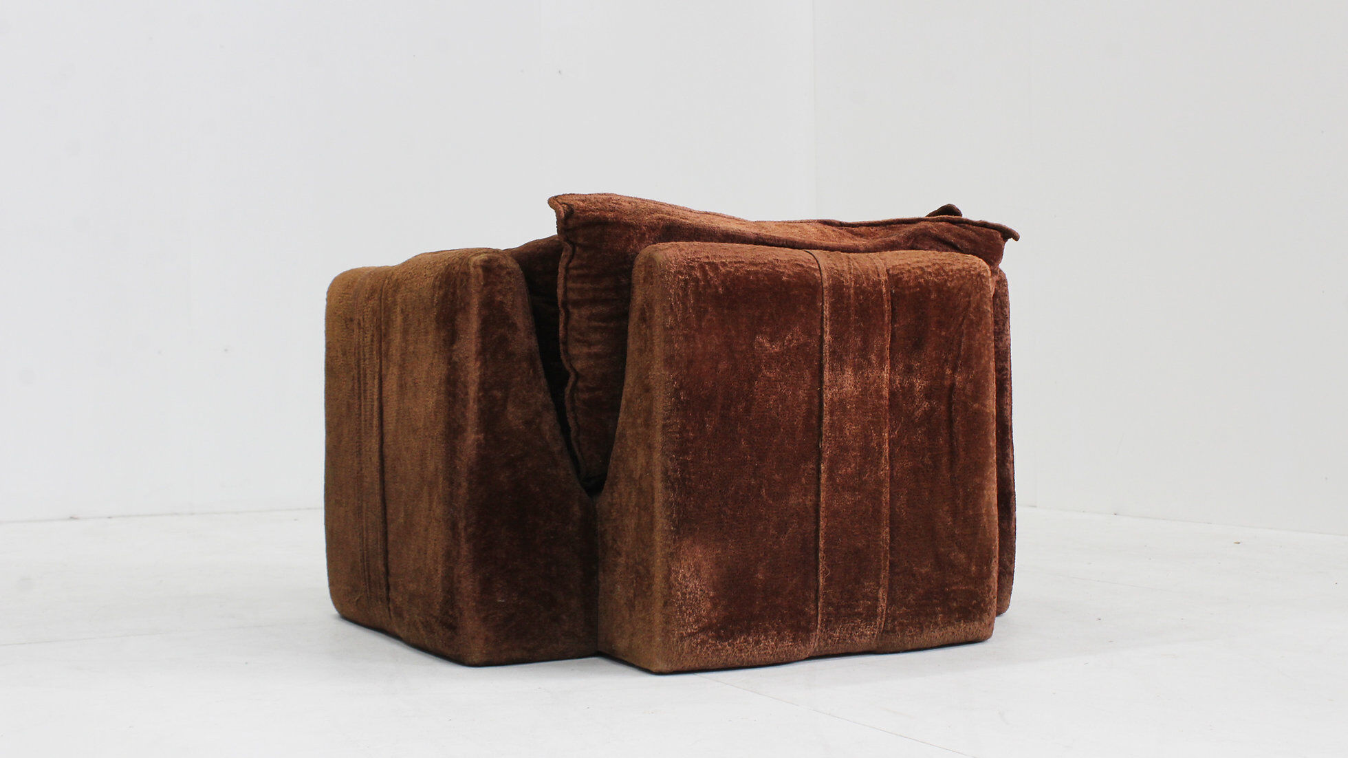 Vintage Italian brown armchair 1970s