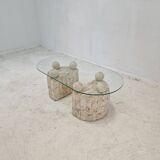 Magnussen Ponte Mactan Stone Coffee or Fossil Stone Table, 1980s