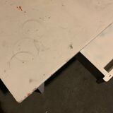 Small vintage 70 desk table, compass feet