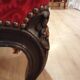 Antique Louis XV style red velvet settee
