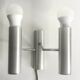 70s brushed steel wall light
