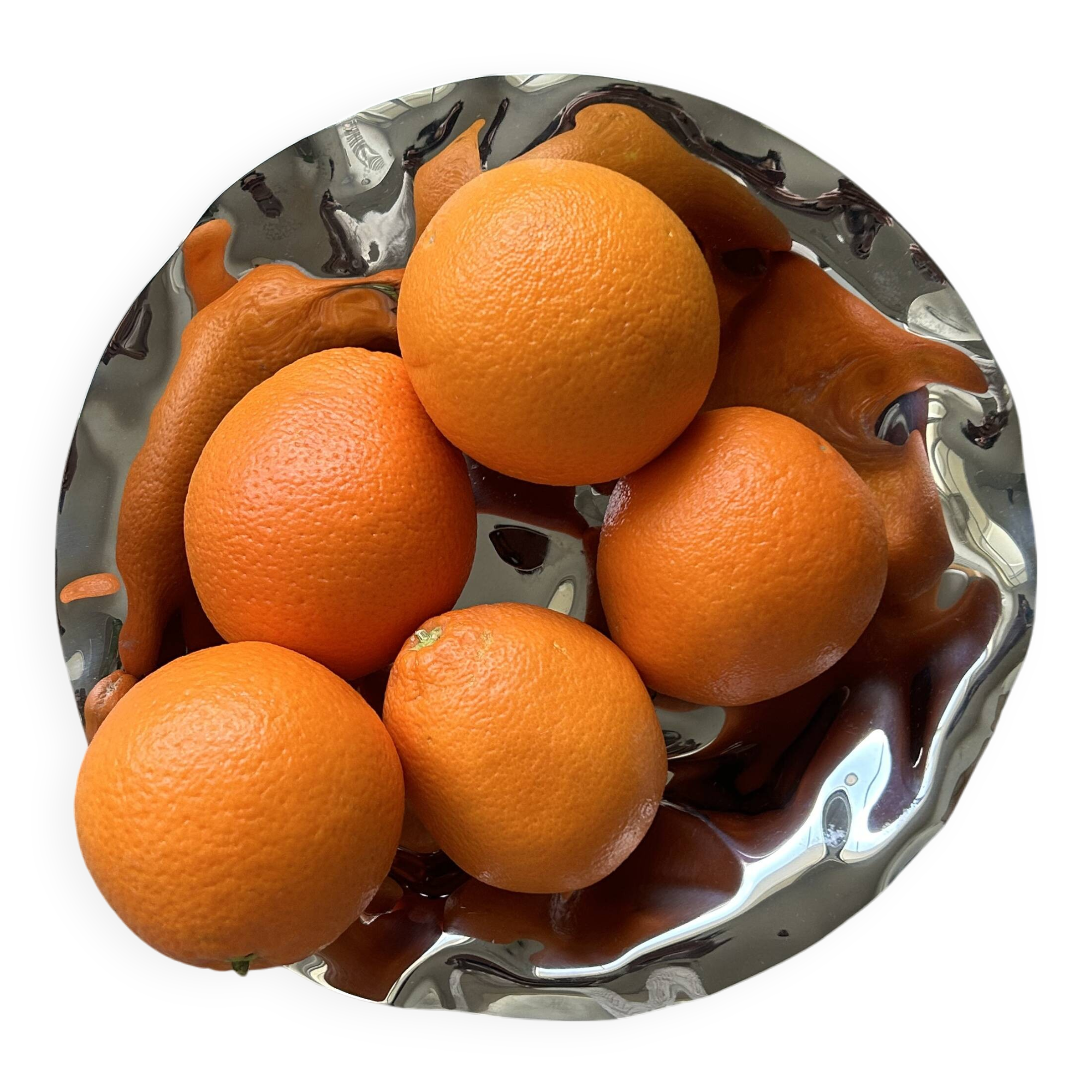 Stainless steel fruit basket / salad bowl - Alessi (Sarrià basket)