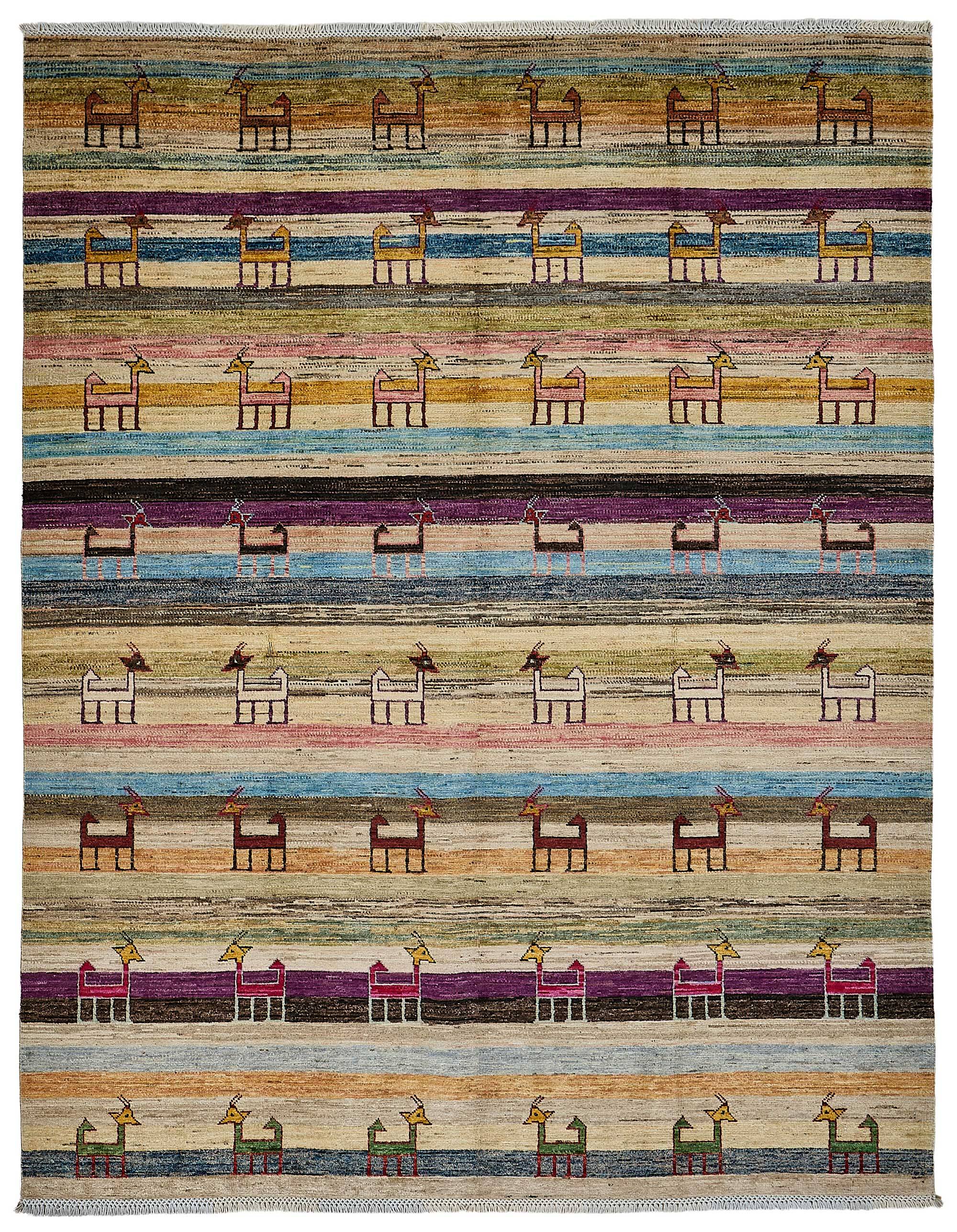 Turkish Handknotted Wool Oushak Rug 177 cm x 228 cm